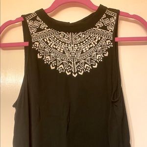 Love, FIRE Aztec Keyhole Back Sleeveless Blouse
